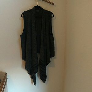 Gray and black striped vest